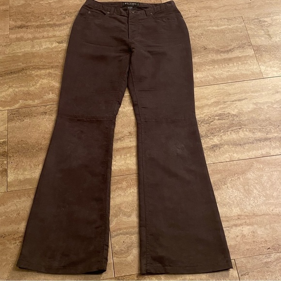 Women’s Periscope PS-3983 Authentic Pant Size 5 Flare Leg Brown Velvet Texture - Picture 1 of 8